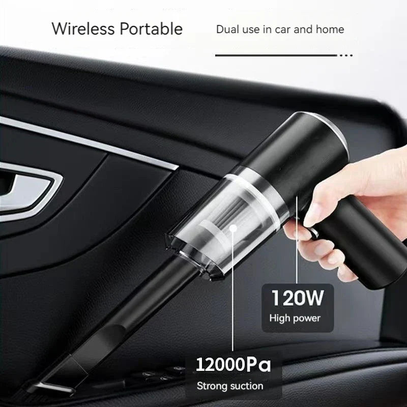 Powerful compact, wireless, and portable handheld vacuum cleaner with powerful suction & blowing | Can be used in Home & Car