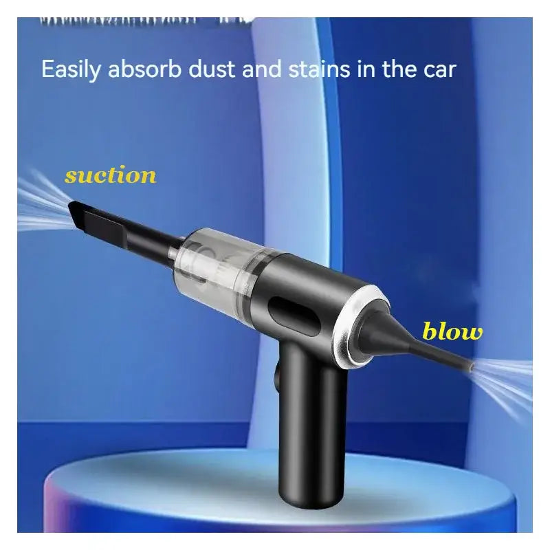 Powerful compact, wireless, and portable handheld vacuum cleaner with powerful suction & blowing | Can be used in Home & Car